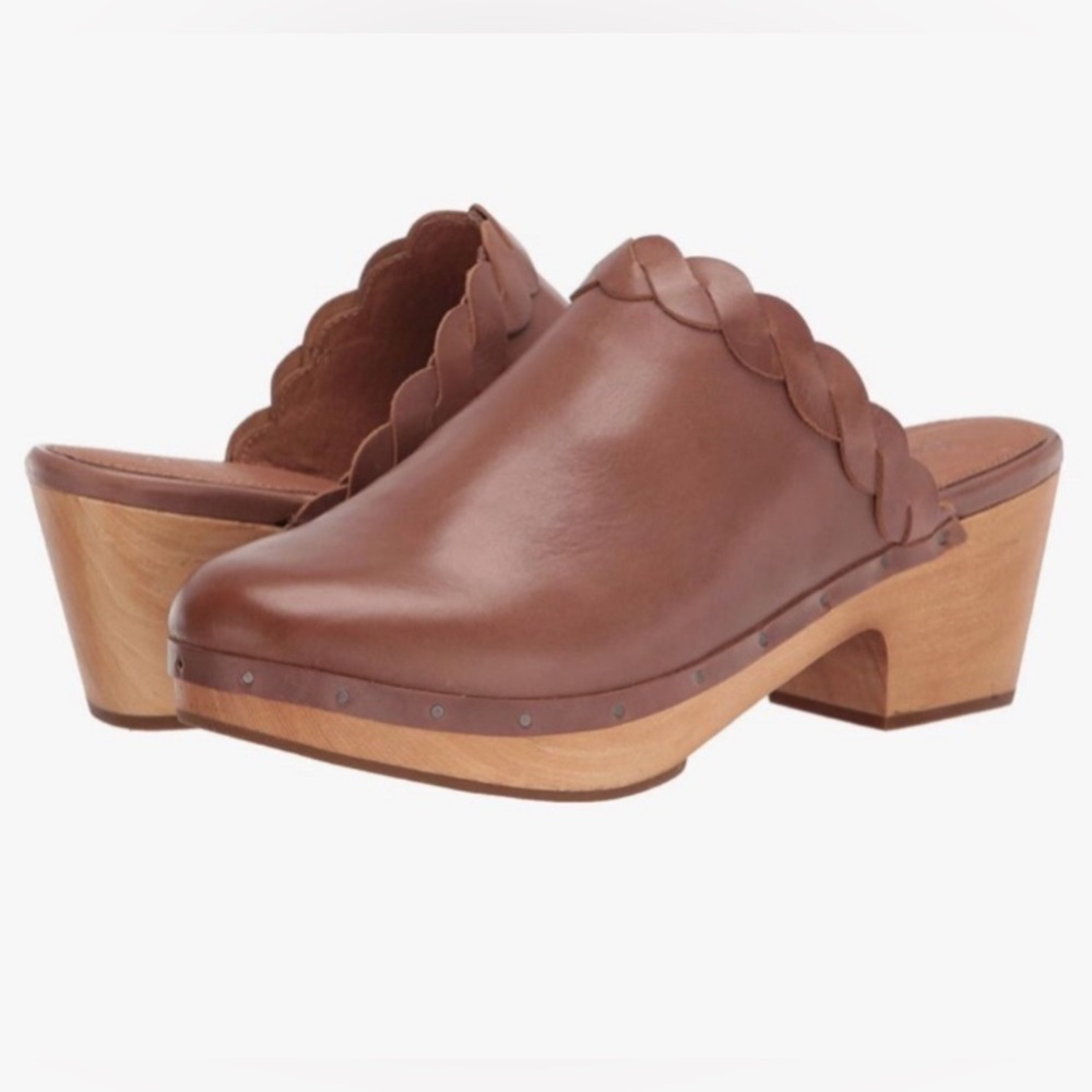 Mille Braided Leather Mule Clogs Size 8